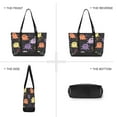 thumbnail image 6 of FORMRS Canvas Laptop Tote Bag for Women with 15.6" Computer Compartments Shoulder Handbag, Yellow Halloween Ghosts, 6 of 7