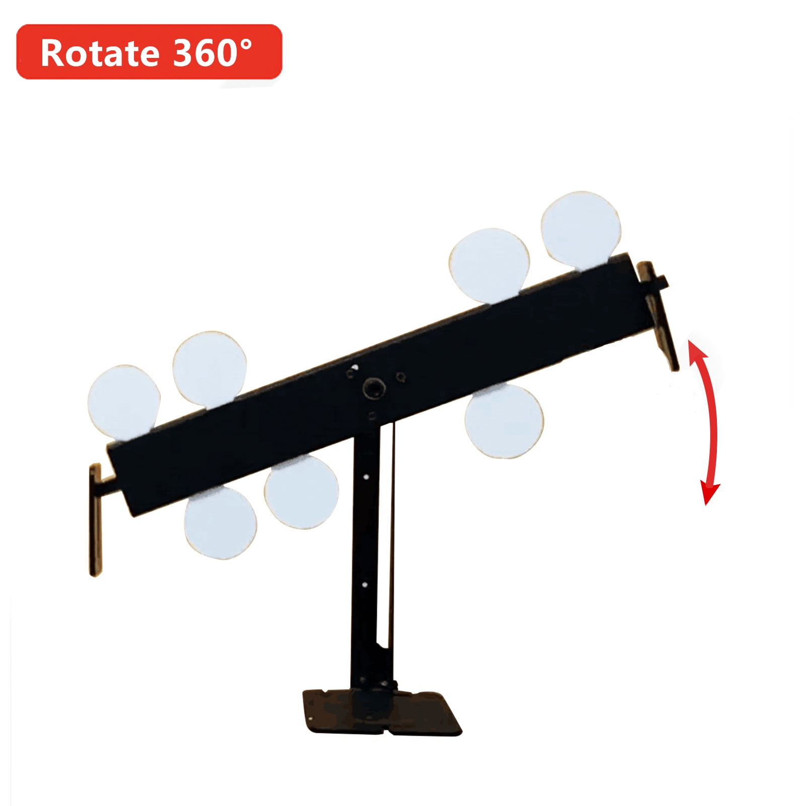 Atflbox Resetting and Rotate The Metal Shooting Target Stand with 8 Steel Plates for Airsoft BB Guns(Balance)