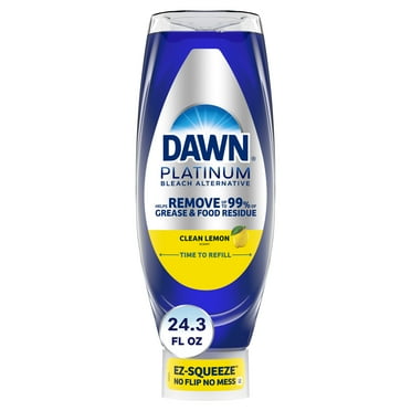 Dawn Platinum Bleach Alternative EZ-Squeeze Dish Soap, Dishwashing Liquid, Clean Lemon, 24.3 fl oz