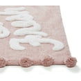 thumbnail image 4 of VCNY Home So Fresh Pom Pom Typography Blush Polyester Bath Rug, 24" x 60", 4 of 5