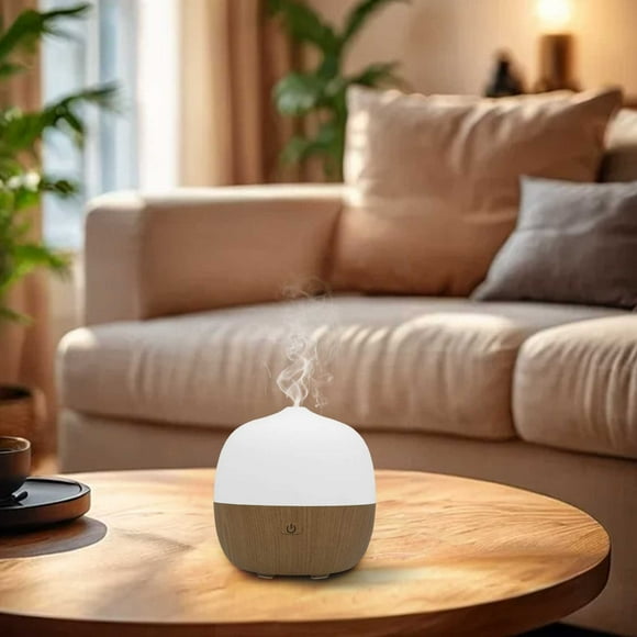 "Wood Grain Aromatherapy Diffuser Mist Humidifier – Quiet Operation Aroma Oil Compatible Room Moisturizer With LED Lights & Auto Shut Off" Humidifiers Cool Mist for Bedroom No Filter Cold Stone Cards