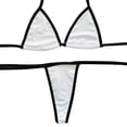 thumbnail image 1 of Aayomet Maillot de Bain Grande Taille pour Femmes, Bikini String (Blanc, L), 1 of 5