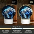 thumbnail image 3 of Daiia Futuristic Blue Light White Tiger Pattern Acrylic Night Light, LED Touch Light, Bedroom Night Light, Soft Glowing Lamp Perfect Gift for Mother's Day, Birthday, or Christmas, 3 of 9