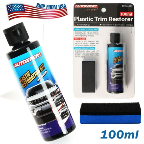 100ml 3.4Oz Car Plastic Restorer Trim Restoration Kit Revitalizing Coating Agent