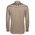 thumbnail image 2 of Coshow Men's Western Cowboy Shirt Long Sleeve Button Down Cotton Shirt Casual Embroidered Shirt, 2 of 5