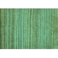 thumbnail image 1 of Ahgly Company Machine Washable Indoor Rectangle Abstract Turquoise Blue Modern Area Rugs, 5' x 7', 1 of 4