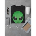 thumbnail image 3 of Alien Green Head  T-Shirt Men -Image by Shutterstock, Male x-Large, 3 of 4