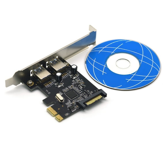 ZOYONE 2 Ports USB 3.0 Super Fast 5Gbps PCI for Express (PCIe) Expansion Card for Windo