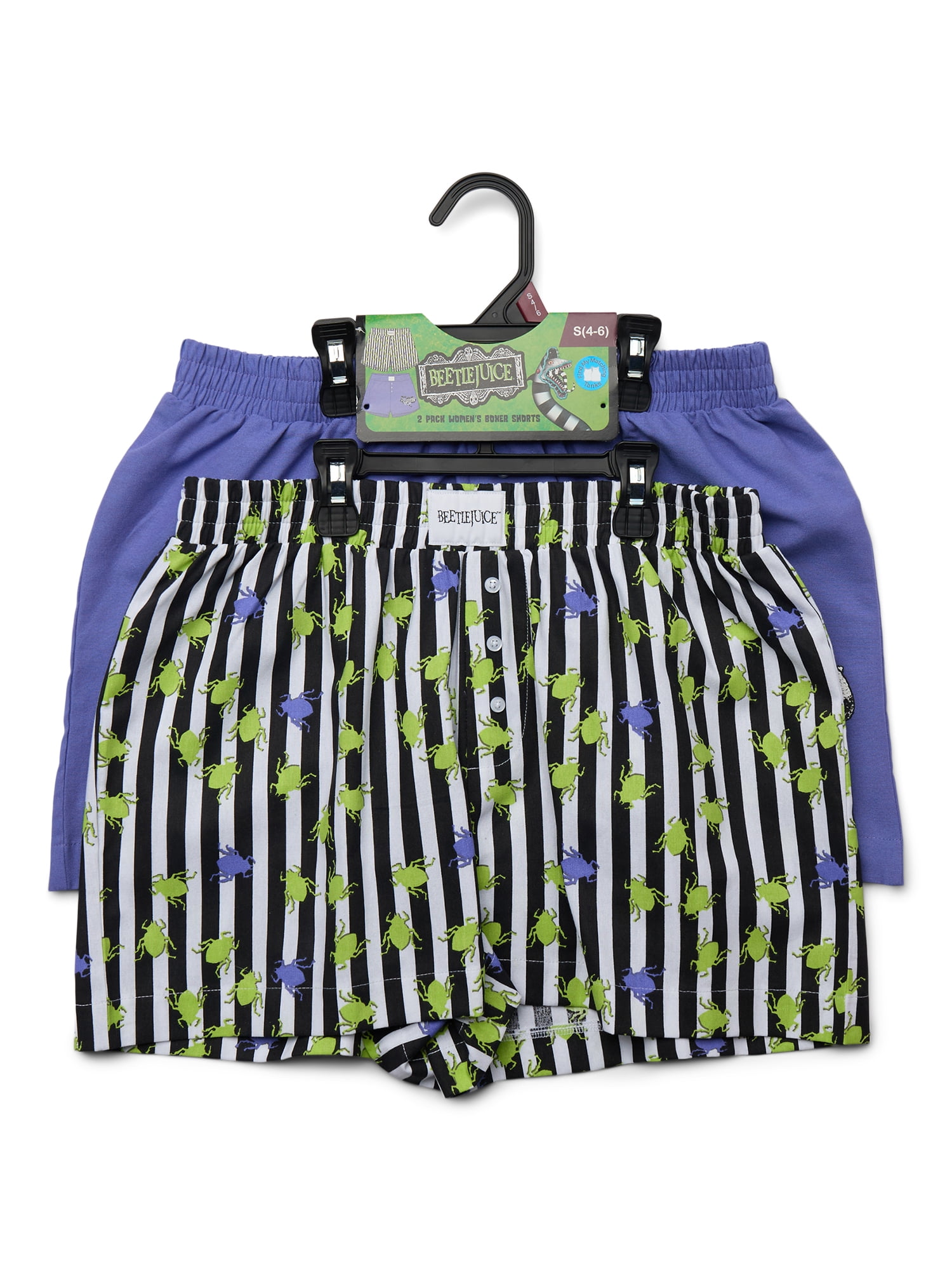Beetlejuice Women's Graphic Boxer Shorts, 2-Pack, Sizes XXS-XXL