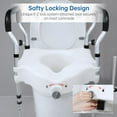 Raised Toilet Seat with Widened Handles, Elevated Toilet Seat Riser for