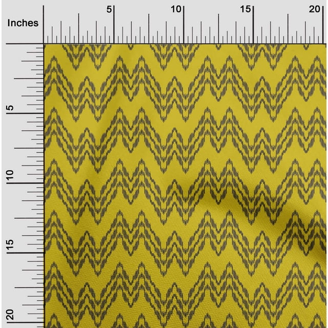 oneOone Polyester Lycra Fabric Chevron Ikat Print Fabric BTY 56 Inch Wide