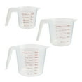 thumbnail image 1 of Mainstays 3-Piece Plastic Measuring Cup Set, Clear, with Pour Spouts and Space-Saving Design, 1 of 8
