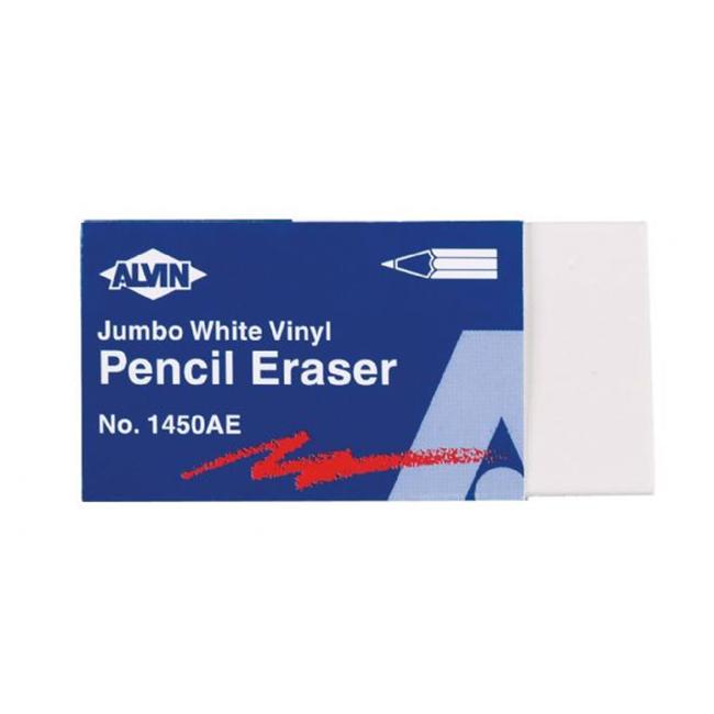 Alvin Jumbo White Pencil Erasers 12/Box