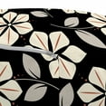 thumbnail image 3 of Flower Pouf Cover with Zipper, Leaves and Stalks on Dark Toned Background Simplistic Nature, Soft Decorative Fabric Unstuffed Case, 30" W X 17.3" L, Cream Burnt Orange, by Ambesonne, 3 of 5