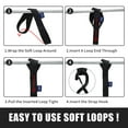 thumbnail image 4 of MOCA AUTOPARTS 6-Pack Soft Loop Tie Down Straps 10643 Lbs Breaking Strength 1.6 x 17 inches, Heavy Duty Tie Down Loops for Secure Trailering of Kayak, Motorcycles, ATV, UTV, 4 of 6