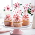 thumbnail image 5 of 24Pcs Cherry Blossom Cupcake Toppers, Pink Sakura Cupcake Picks Birthday Baby Bridal Shower Decoration Flower Theme Party Supplies for Girls Women, 5 of 6