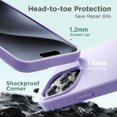 thumbnail image 6 of Designed for iPhone 15 Pro Case, Silicone Ultra Slim Shockproof Protective Phone Case with [Soft Anti-Scratch Microfiber Lining], 6.1 inch, Clove Purple, 6 of 11