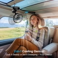 thumbnail image 2 of Auto-Oscillating Clip-On Fan, Stroller Fans For Cooling And Sleep, 4000mAh Rechargeable Battery, 3 Speeds, Portable Fan W/LED Night Light, Stand/Clip/Hang Personal Fan, Beach Tent Fan, 2 of 12