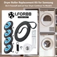thumbnail image 2 of DV42H5000EW/A3 DV45H7000EW/A2 Kit de Réparation de Remplacement de Rouleau de Séchoir Compatible avec Séchoir Samsung Inclut DC97-16782A Rouleau de Séchoir DC93-00634A Poulie de Galet 6602-001655 Courroie de Séchoir, 2 of 8