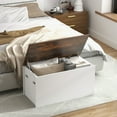 thumbnail image 2 of Gymax Flip-top Storage Chest Lift Top Storage Bench Wooden Deck Box Toy Box, 2 of 10
