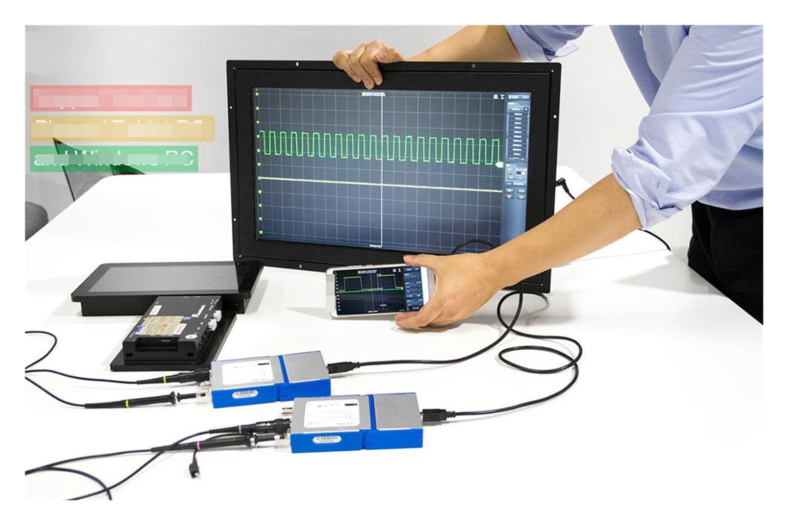 2 CH USB PC Virtual Digital Oscilloscope 20M Bandwidth 50 MSa/s Signal Generator Logic Analyzer