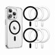 thumbnail image 1 of wonima44 Metal Ring Compatible with MagSafe Sticker Designed for iPhone 12~17, Circle Magnetic Magnet Adapter Rings for Phone Case (Black White Silver), 1 of 1