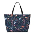 thumbnail image 2 of Pofeuu Colorful Flowers Print Beach Bag,Waterproof Sandproof Beach Tote Bag, Large Capacity Foldable Beach Bags for Women, 2 of 7