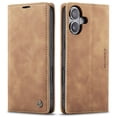 thumbnail image 2 of CaseMe Leather for iPhone 16 Case, Flip Wallet Leather Case with Card Holder Magnetic Closure Shockproof Kickstand Protective Phone Cases Cover for iPhone 16,Brown,For iPhone 16, 2 of 12
