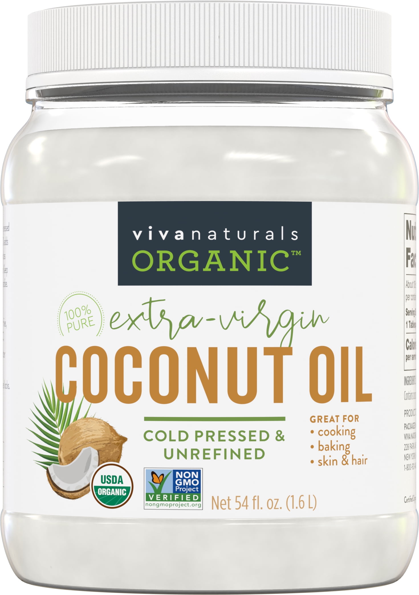 Is Viva Naturals A Good Brand Viva Naturals Organic Extra Virgin Coconut Oil, 54 fl oz - Walmart.com