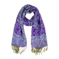 thumbnail image 4 of Paskmlna Reversible Paisley Pashmina Shawl Wrap Elegant Colors #24, 4 of 4