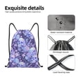 thumbnail image 4 of Sikiie flower crystal Skull Drawstring Backpack Drawstring Bags, Draw String Back Bag for Sports, Gym, Travel, Swimming, Beach-Medium, 4 of 6