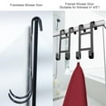YIGII 4 Pack Over Shower Door Hooks No Drill Towel Hook For Framed
