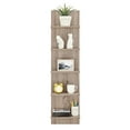 thumbnail image 3 of Danya B. Weathered Oak Finish Wide Column Wall Shelf, 3 of 12