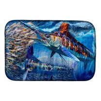 White Night White Marlin Dish Drying Mat