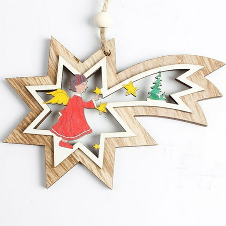 Wooden Christmas Decor - Hot Sale Exquisite Christmas Tree Decoration Wooden Ornament Hanging Pendant Christmas Gifts Xmas Home Festival Decor