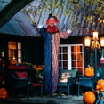 thumbnail image 2 of HOMCOM 6' Clown Animatronic, Life Size Outdoor Halloween Decoration with Motion Activated Sound & Light Up Eyes, 2 of 9