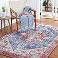 thumbnail image 5 of SAFAVIEH Tucson Jayla Oriental Machine Washable Area Rug, Blue/Red, 6'6" x 9', 5 of 19
