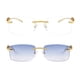 thumbnail image 3 of Gafas de Sol ADE WU Vintage sin Montura Rectangulares de Color Caramelo Años 2000, 3 of 7