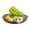Black M, variant on KGJQ Plastic Fruit Bowl with Gold Trim, Clear Fruit Basket, Modern Decorative Serving Bowl for Kitchen Counter, Dining Room, Coffee Table