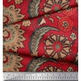 thumbnail image 2 of Soimoi Viscose Chiffon Fabric Leaves & Floral Ethnic Print Fabric by The Yard 42 Inch Wide, 2 of 3