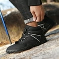 thumbnail image 6 of Men's Ankle Boots Winter Ankle Boots Fashion Lined On Warm Comfortable Elastic Lace Up Design for Outdoor Walking Hiking Casual Daily Wear, 6 of 9