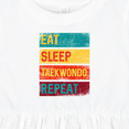 thumbnail image 4 of Inktastic Martial Arts Eat Sleep Taekwondo Repeat Girls Baby Dress, 4 of 5