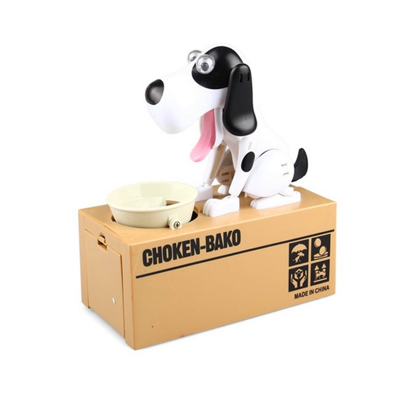Choken Bako MECHANICAL Robot Robotic Eating Dog Coin Money Bank Saving Cute Box 