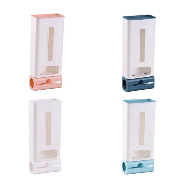 mmirethe ABS Wall Mounted Storage Container For Kitchen Garbage Bags Is Good Storage Item For Home Organizer pink