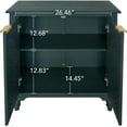 thumbnail image 6 of LFGUIZO Blackish Green Bohemian Hollow-Carved 2-Door Sideboard – Accent Cabinet with Adjustable Shelf – Storage for , Living Room, Dining Room,Patio, 6 of 7