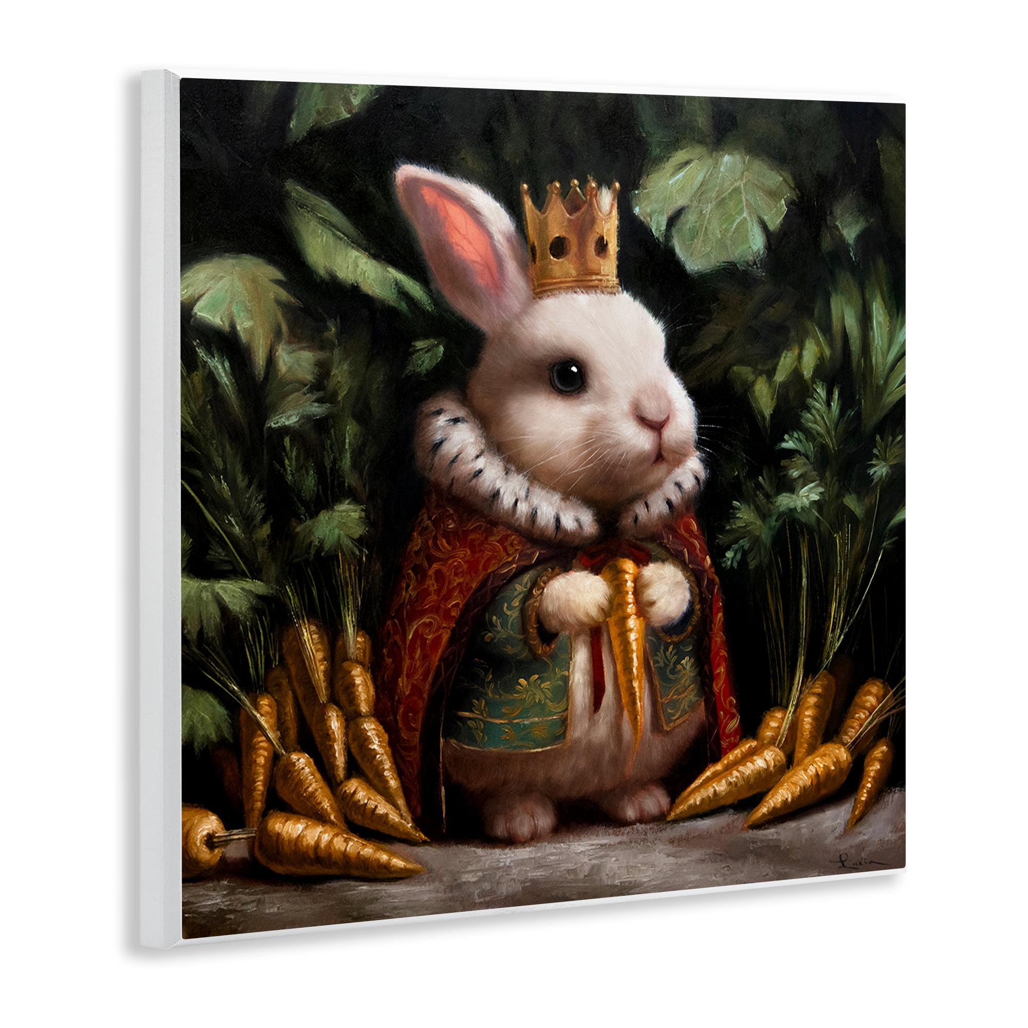 Stupell Industries Carrot Gold Royal Rabbit Wall Plaque Art, design by Lucia Heffernan