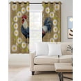 thumbnail image 2 of Daisy Rooster Blackout Curtains 54 Inches Long, Spring Floral Farmhouse Botanical Rustic Thermal Insulated Black Out Curtains, Darkening Window Curtain Drapes for Bedroom Living Room 52"x54" 2 Panels, 2 of 9
