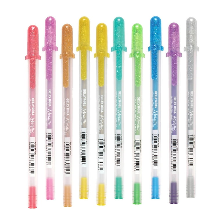 Sakura Gelly Roll Pen Set, 10-Colors, Dark Metallic Sakura Gelly Roll Pen Set, 10-Colors, Dark Metallic