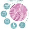 thumbnail image 5 of EVNELE Pink Throw Size Blankets, Fuzzy Lightweight Warm Throw Blanket for Couch, Sofa, Pet, Bed, 50 x 60 inch, 5 of 6