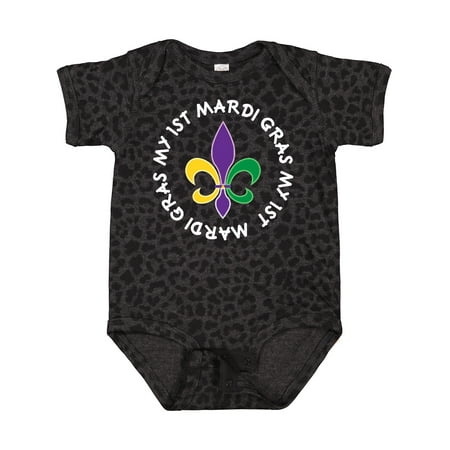 

Inktastic My 1st Mardi Gras Fleur De Lis Party Gift Baby Boy or Baby Girl Bodysuit